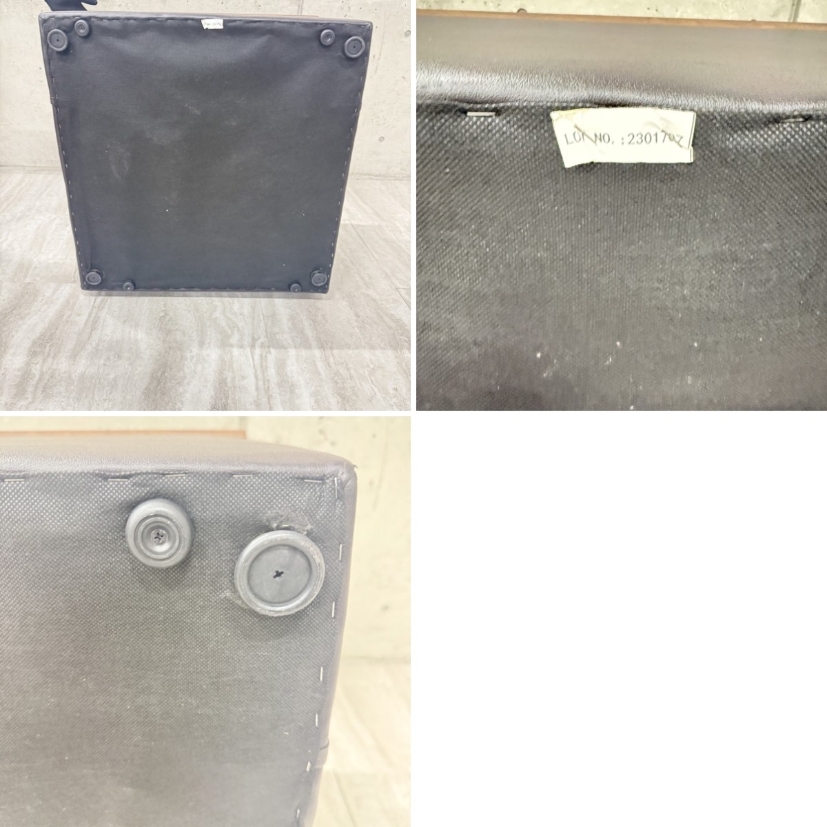 C04067 【直接引取可】 ウルピア 1P PVC BR 1人掛けソファ ブラウン 合成皮革 ローソファ W750×D810 店舗家具（4/8）