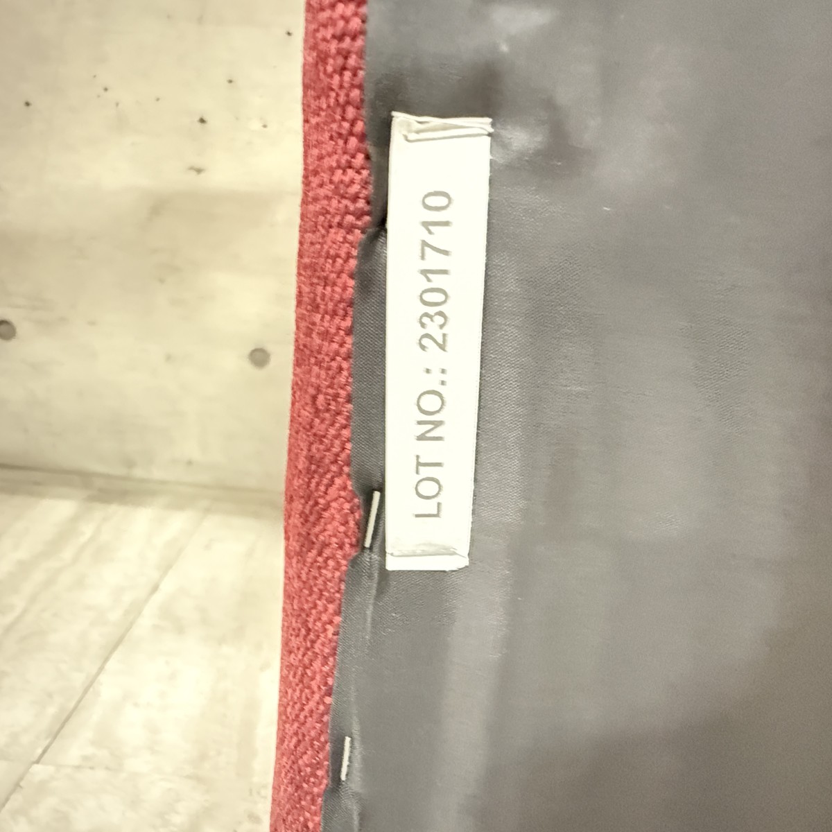 C04069 【直接引取可】 光製作所 HIKARI リーブル コーナーソファ RED レッド ローソファ 1人掛け 単品 布張り 美品（8/10）