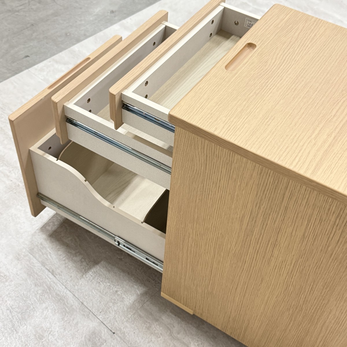 C04076 直接取引可 光製作所/ヒカリサンデスク ワゴン キャビネット 美品 展示 サイドテーブル 木製 収納 棚 チェスト 収納 机 北欧 モダン（9/10）