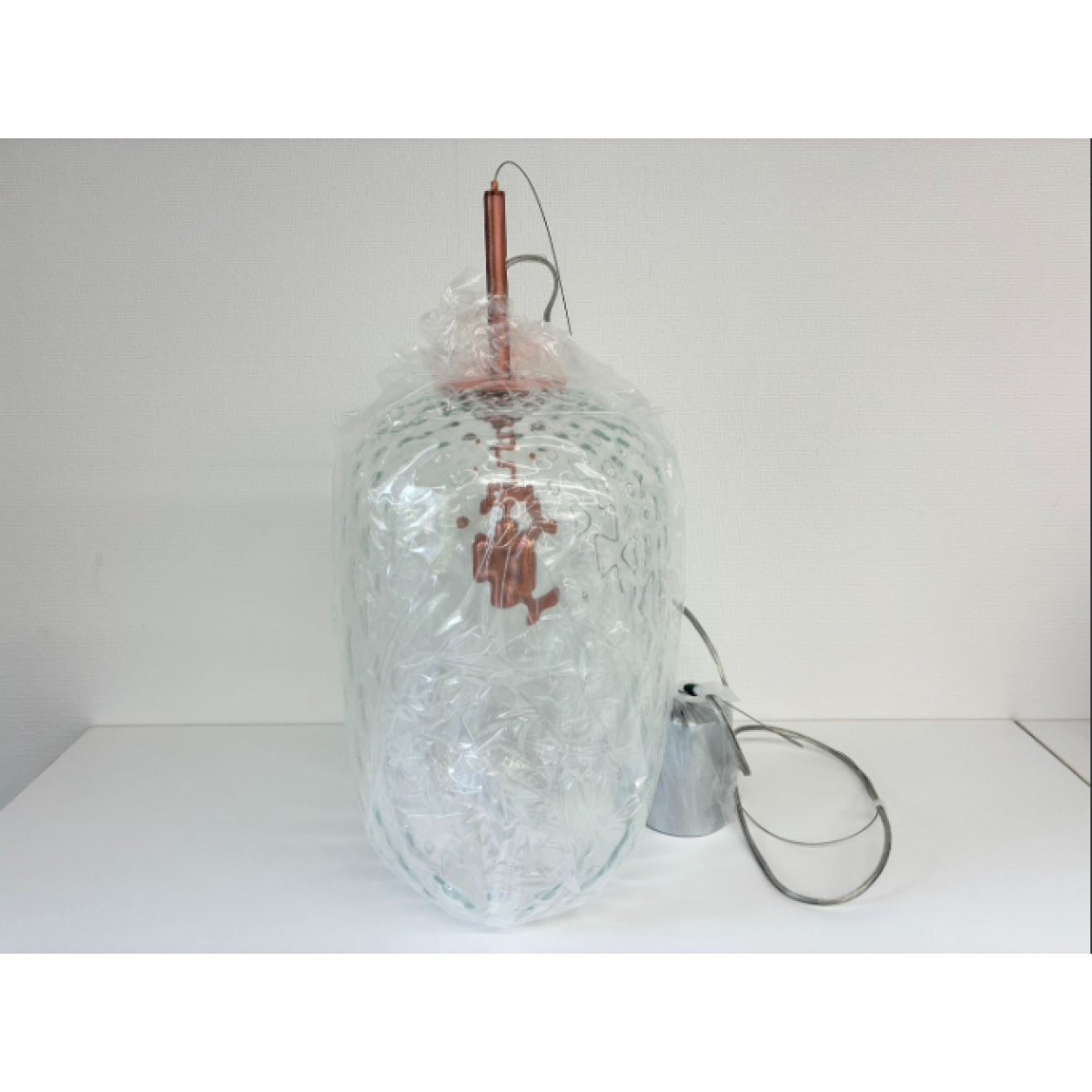 C04087 【直接引取可】ELUX エルックス CB4078 SYMPHONY シンフォニー ペンダントライト CRISBASS ガラス Clear Copper 廃番 定価11.8万（8/8）