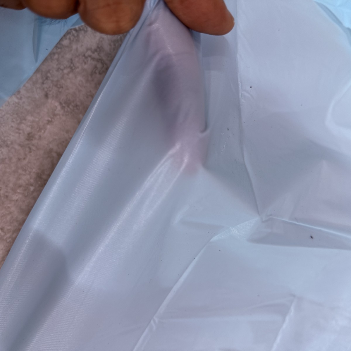 C04125【直接引取可】未使用 100枚 モレーン MOG282 ディスポーザブル プラスチックガウン ブルー フリーサイズ 防護ガウン 感染対策 PPE（6/8）