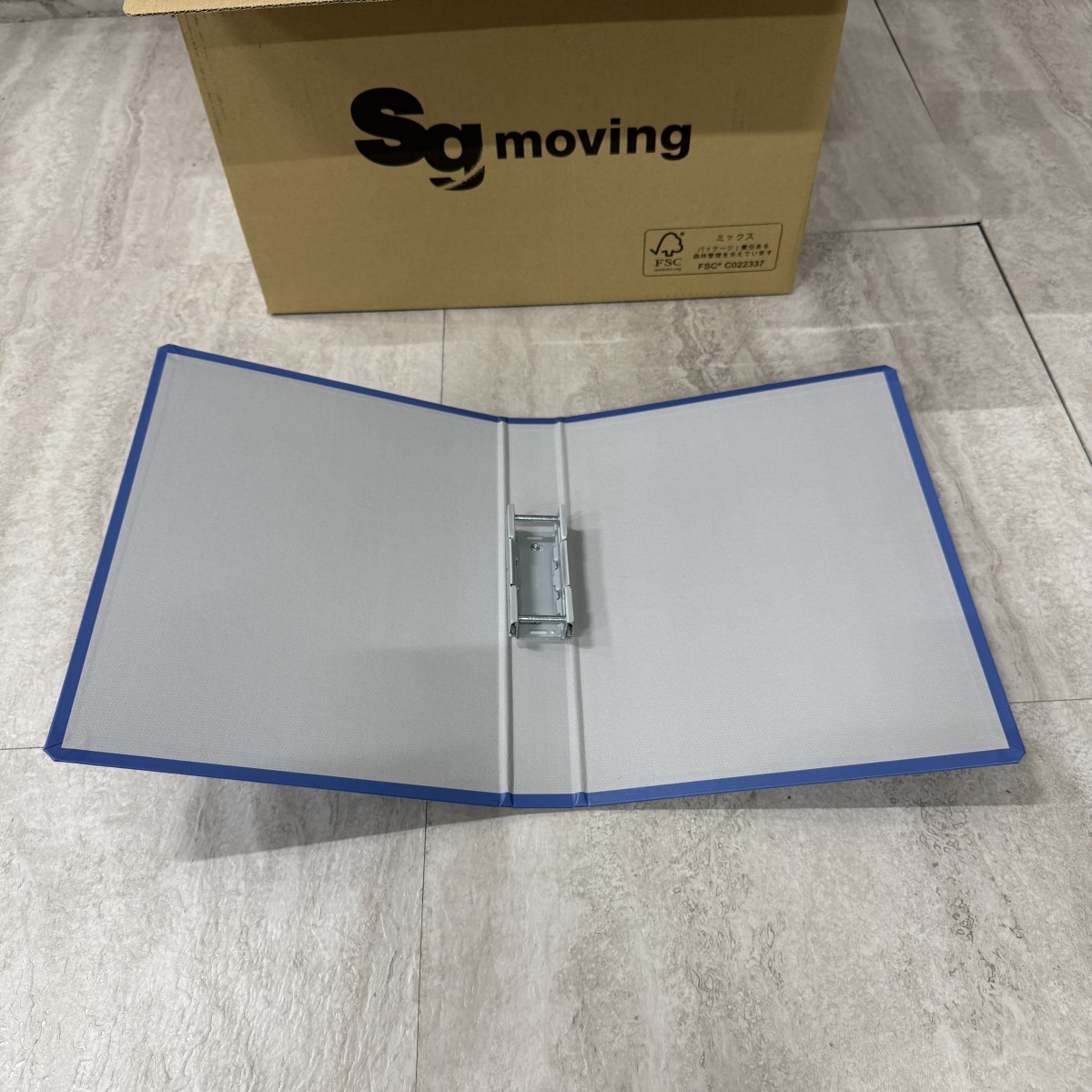 C04138【直接引取可】 ASKUL アスクル A4S パイプ式ファイル 30mm ブルー 2穴 書類整理 事務用品 12冊セット 美品（6/8）