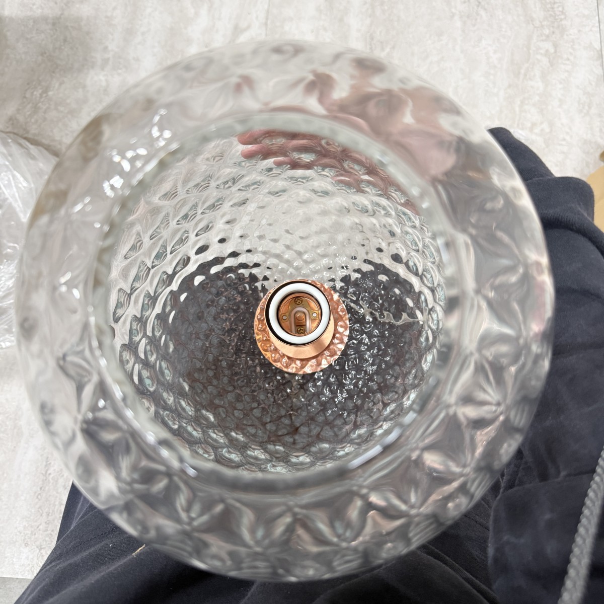 C04176 【直接引取可】 ELUX エルックス SYMPHONIE シンフォニー CB4078 ペンダントライト ガラス Clear Copper 北欧 デザイナーズ 未使用（4/9）