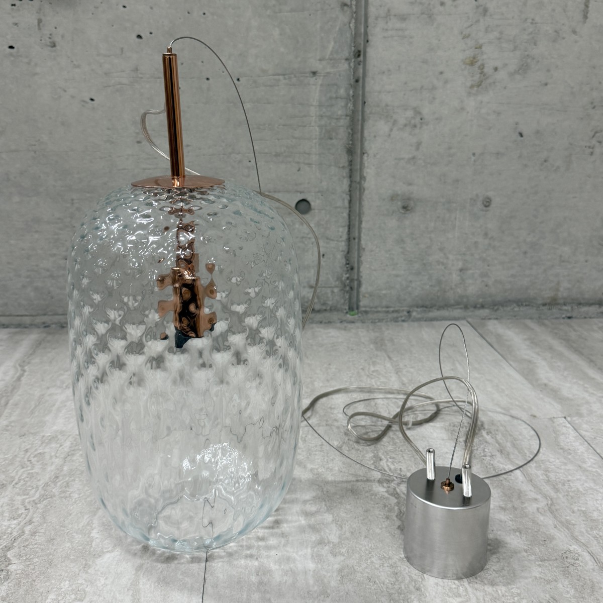 C04181【直接引取可】 ELUX エルックス SYMPHONIE シンフォニー CB4078 ペンダントライト ガラス Clear Copper 北欧 デザイナーズ 未使用（2/10）
