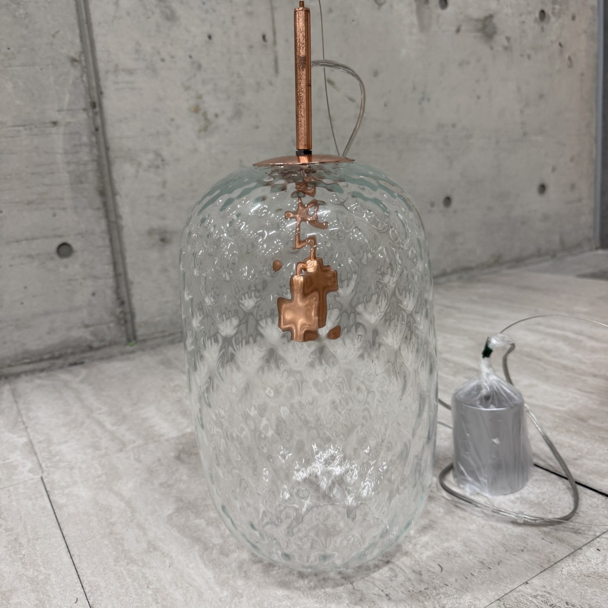 C04186【直接引取可】 ELUX エルックス SYMPHONIE シンフォニー CB4078 ペンダントライト ガラス Clear Copper 北欧 デザイナーズ 未使用（2/10）