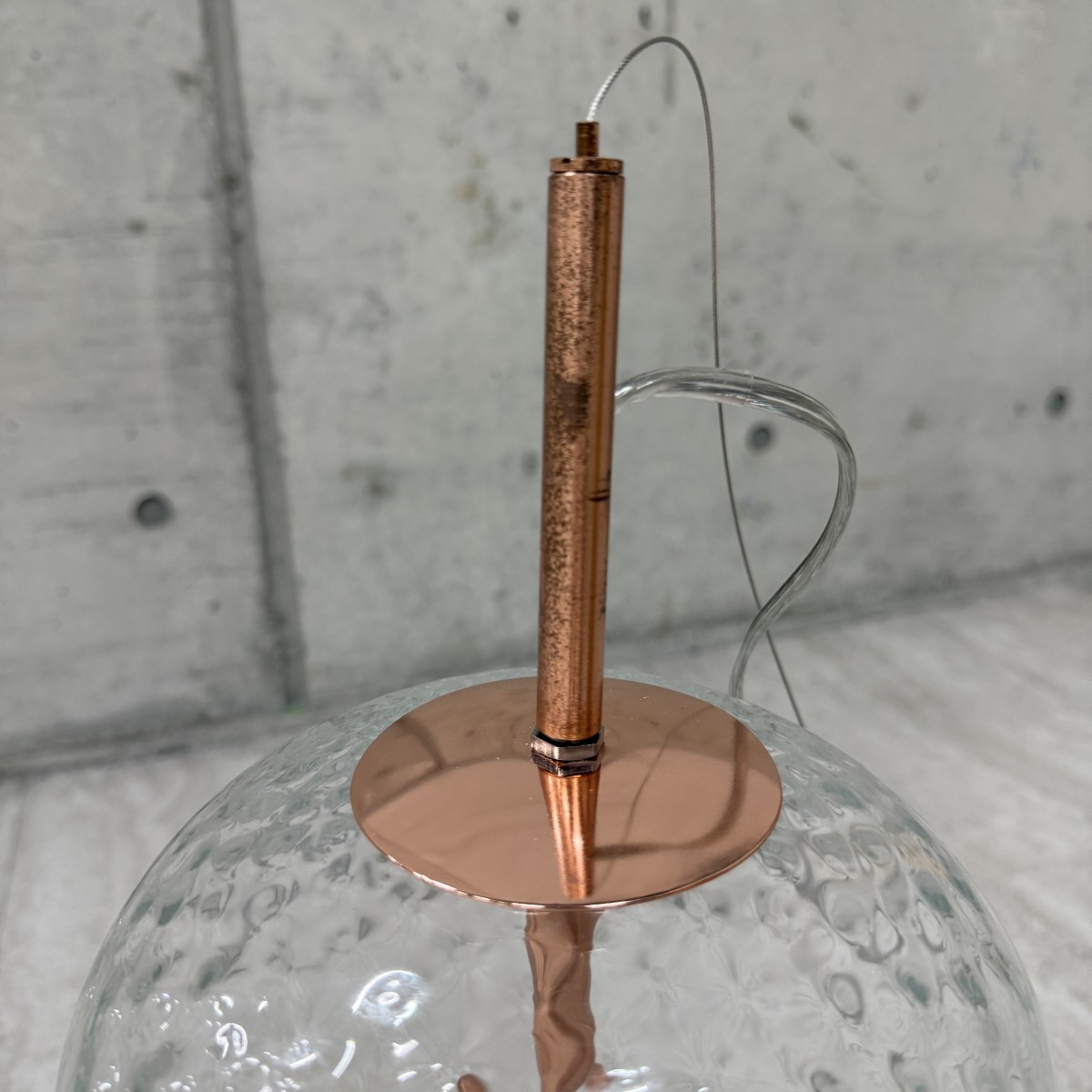 C04188【直接引取可】 ELUX エルックス SYMPHONIE シンフォニー CB4078 ペンダントライト ガラス Clear Copper 北欧 デザイナーズ 未使用（2/10）