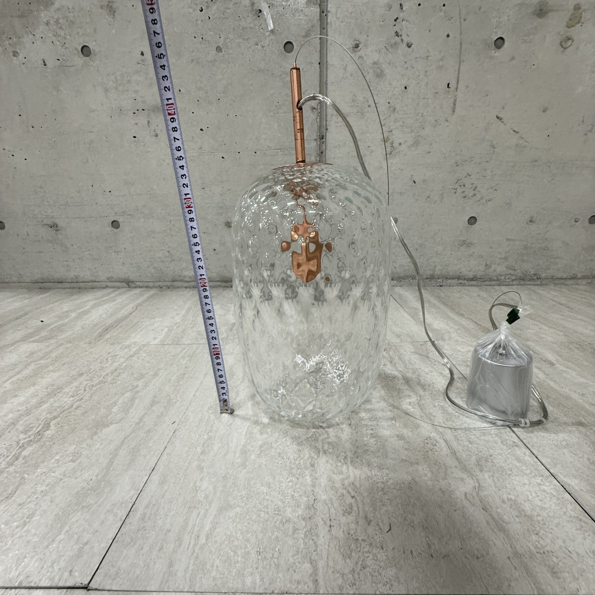 C04188【直接引取可】 ELUX エルックス SYMPHONIE シンフォニー CB4078 ペンダントライト ガラス Clear Copper 北欧 デザイナーズ 未使用（6/10）