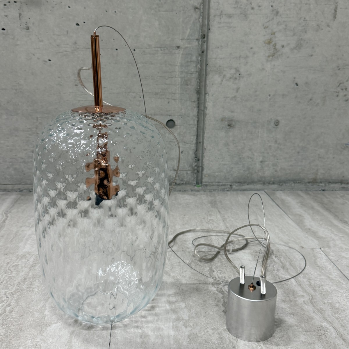 C04192【直接引取可】 ELUX エルックス SYMPHONIE シンフォニー CB4078 ペンダントライト ガラス Clear Copper 北欧 デザイナーズ 未使用（2/10）