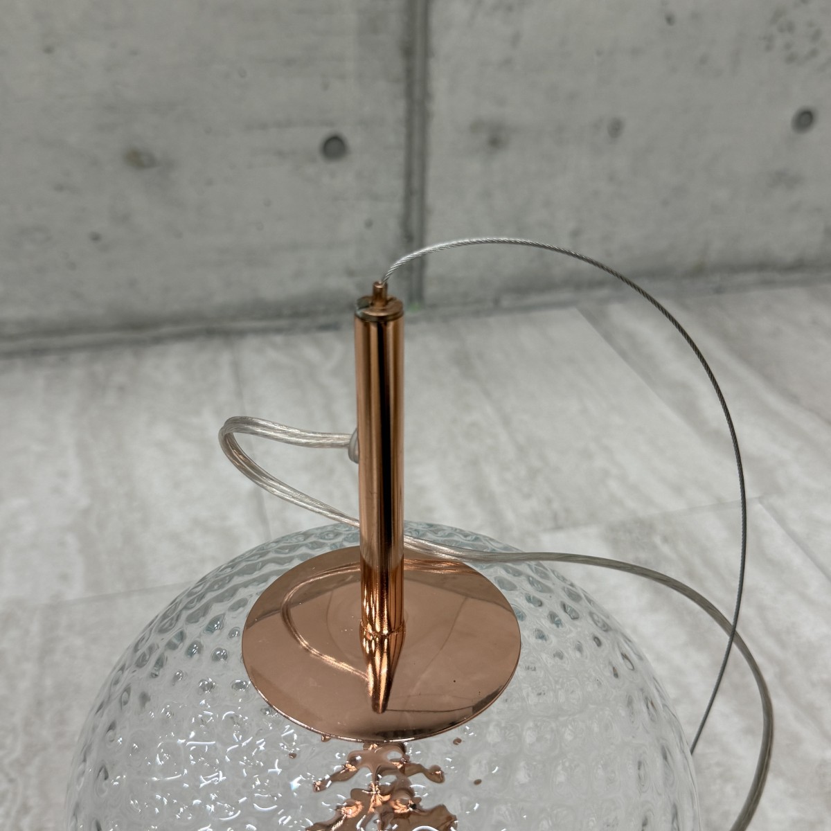 C04192【直接引取可】 ELUX エルックス SYMPHONIE シンフォニー CB4078 ペンダントライト ガラス Clear Copper 北欧 デザイナーズ 未使用（3/10）