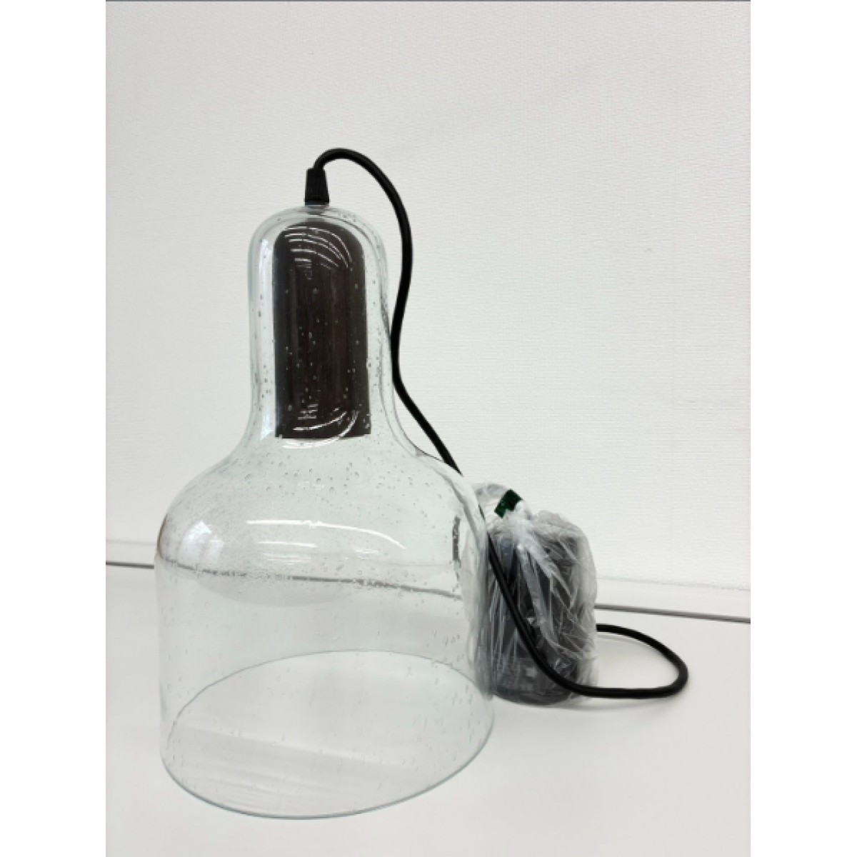 C04200 【直接引取可】ELUX エルックス LUV ラブ CB4065 ペンダントライト 気泡ガラス 天然木 E26 EURO GLASS LINE（2/9）