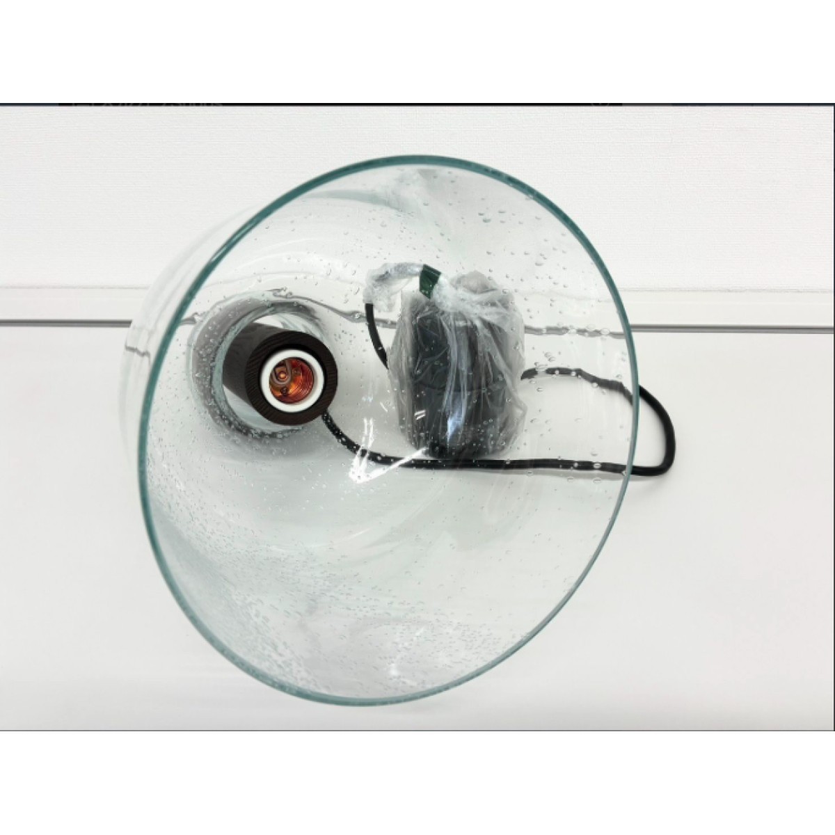C04200 【直接引取可】ELUX エルックス LUV ラブ CB4065 ペンダントライト 気泡ガラス 天然木 E26 EURO GLASS LINE（5/9）