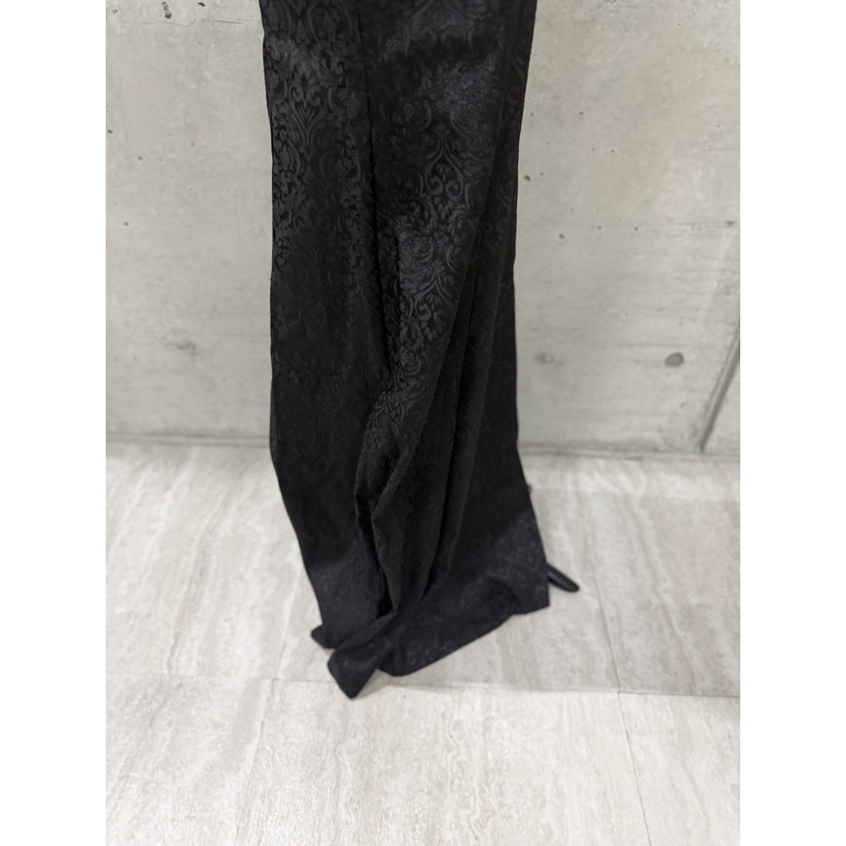 Z04220 【直接引取可】Luxe Style リュクススタイル 51305 L キャバドレス ロング ワンショルダー 総レース ブラック 黒 チョーカー付（6/10）