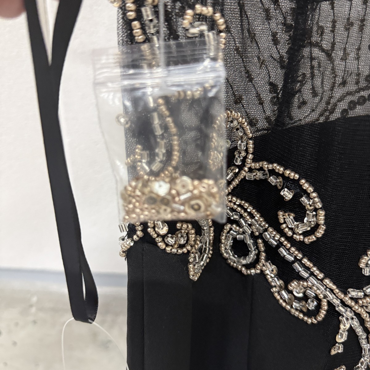Z04223【直接引取可】LuxeStyle リュクススタイル 19044 S キャバドレス ロングドレス マーメイド アメスリ シアー ビジュー刺繍 スリット（5/10）
