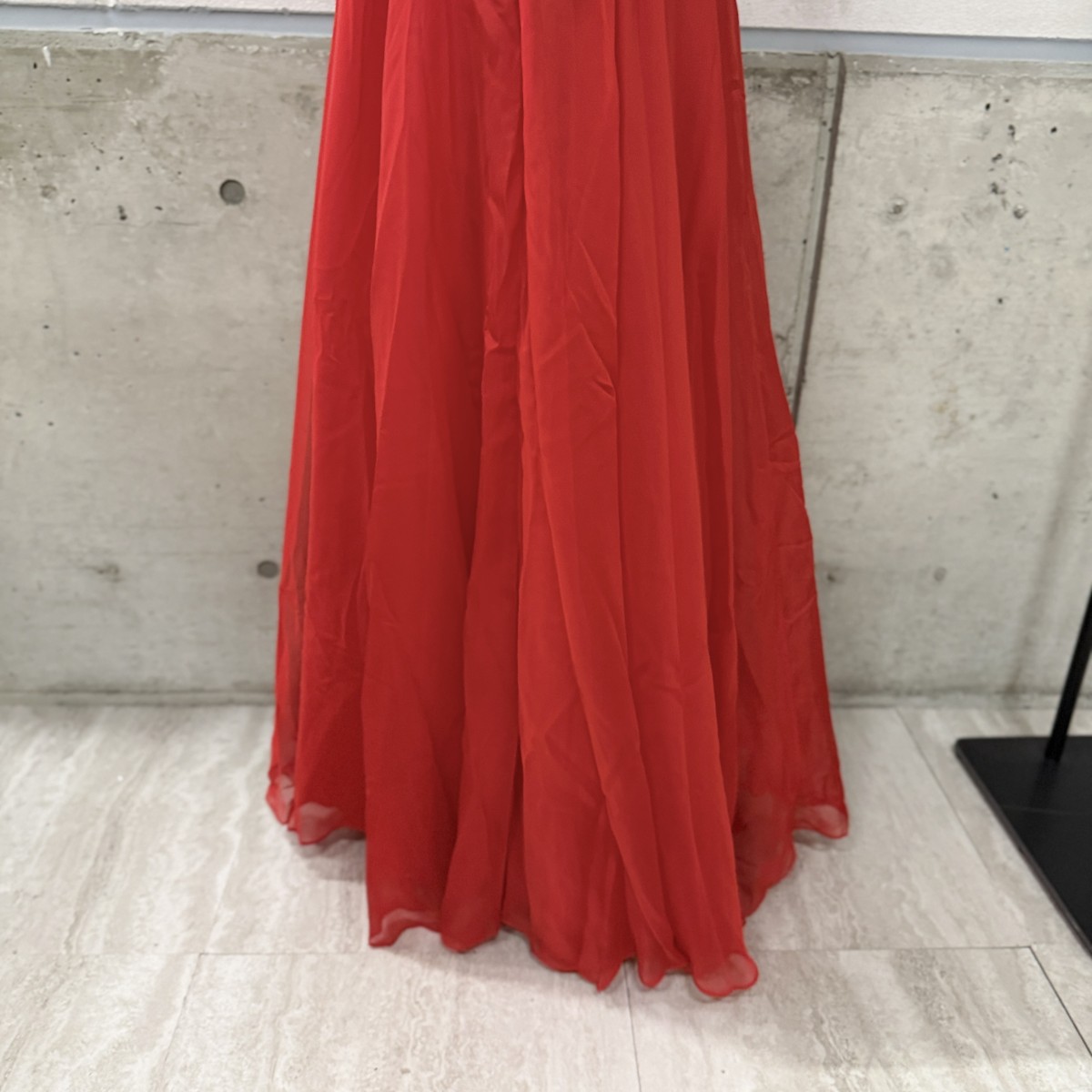 Z04233【直接引取可】Luxe Style リュクススタイル 51502 XL 赤 キャバドレス ロングドレス Aライン シフォン ビジュー レッド（7/7）